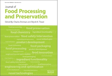 Journal of Food Processing and Preservation 25.2 (2001): 91-100