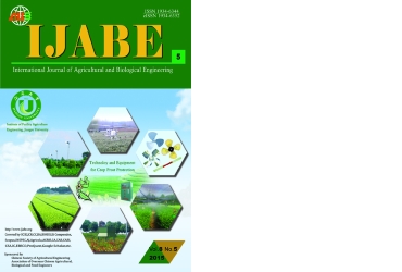 International Journal of Agricultural and Biological Engineering 9.4 (2016): 185